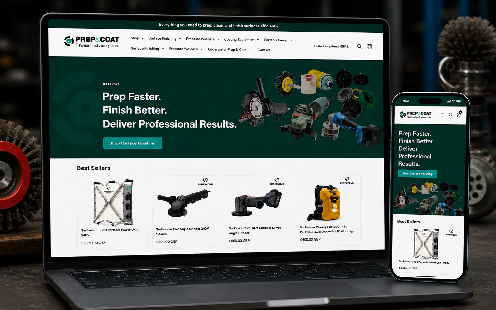 Prep & Coat website